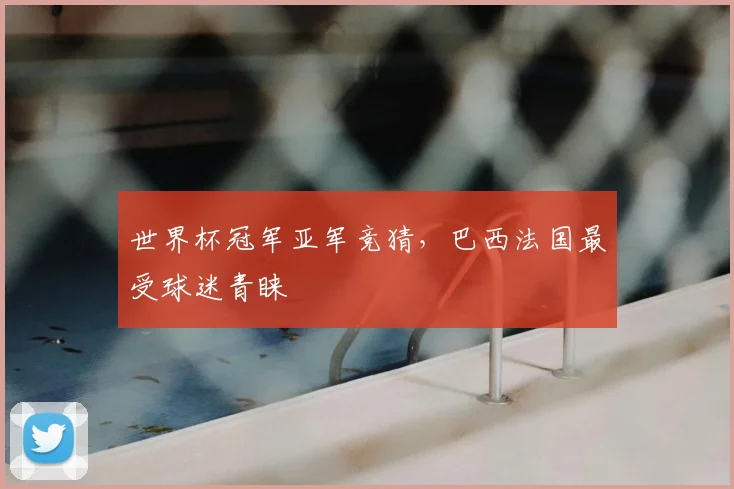 世界杯冠军亚军竞猜,巴西法国最受球迷青睐